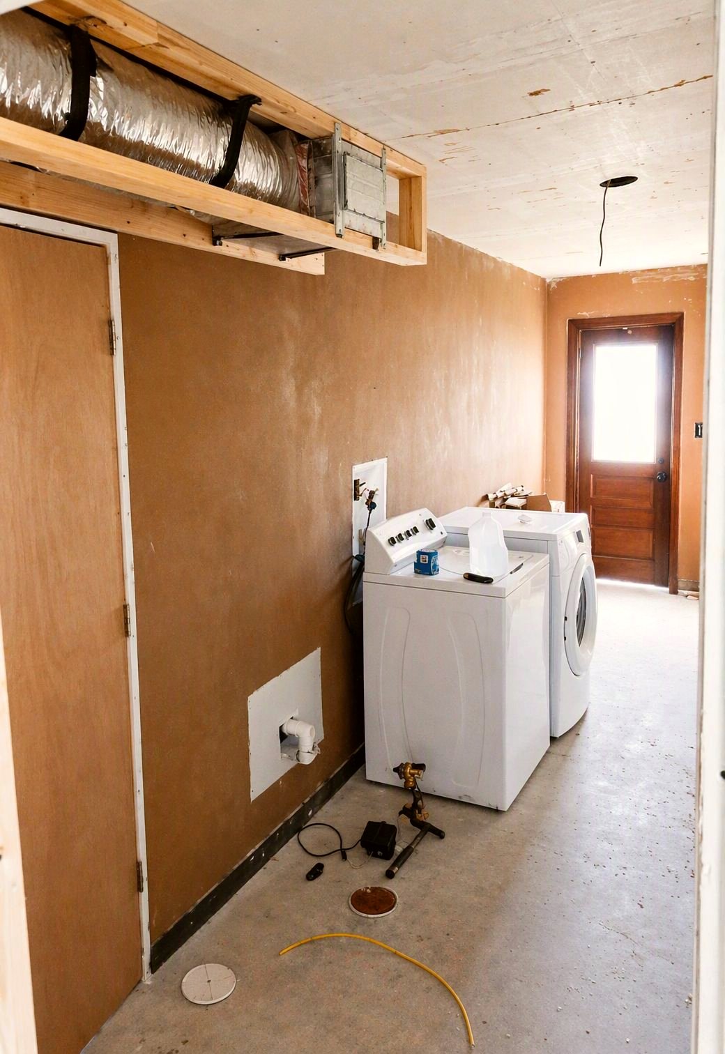 Laundry room mid-construction